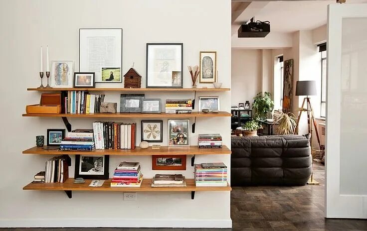 Полки в интерьере дома Contemporary Home by Chris A. Dorsey HomeAdore Bookshelves in living room, Livin