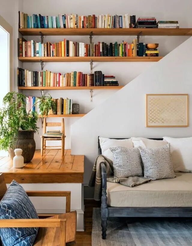 Полки в интерьере комнаты Home Decor - 35+ Home Design and Decoration Ideas For Reading Nook Scaffali sogg