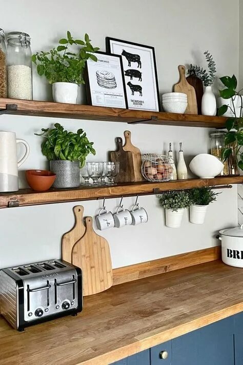 Полки в интерьере кухни фото Creative Kitchen Shelf Decor Ideas for a Stylish Home