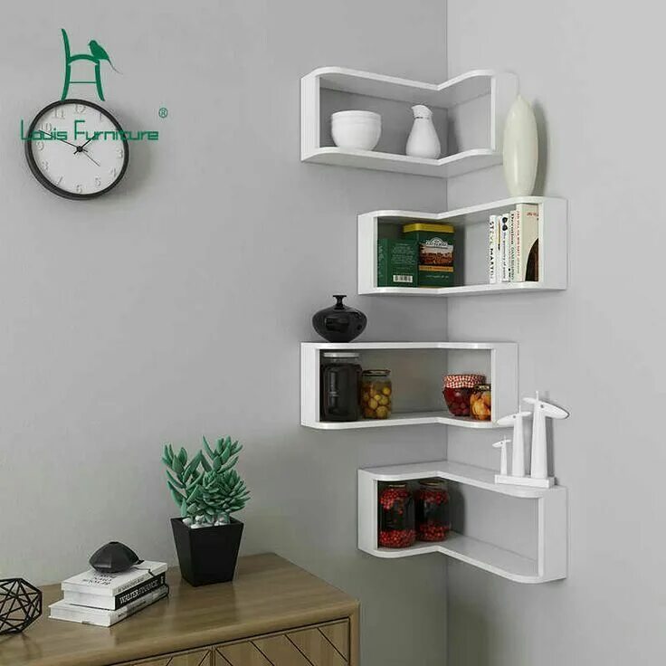 Полки в комнату фото и цены Top 20 Corner Wall Shelves design ideas 2022 Wooden Bookshelf Creative wall Shel