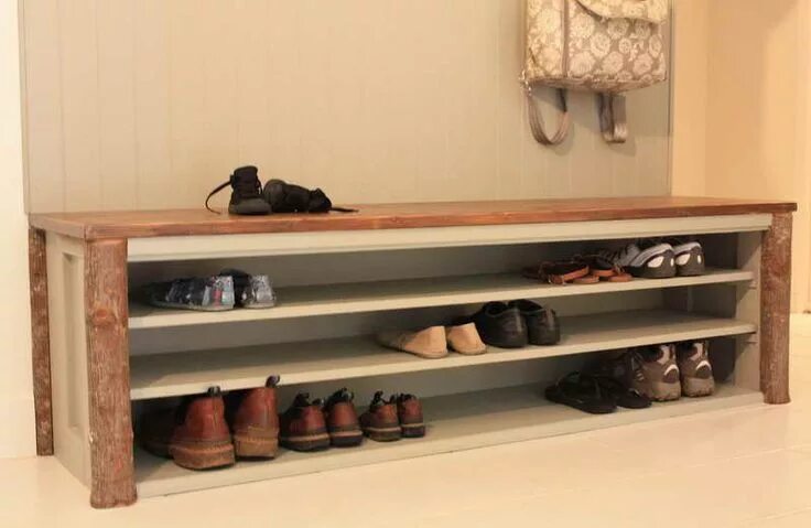 Полки в прихожую своими руками фото Mudroom Shoe Bench Decor Ideas Bench with shoe storage, Shoe storage design, Sto