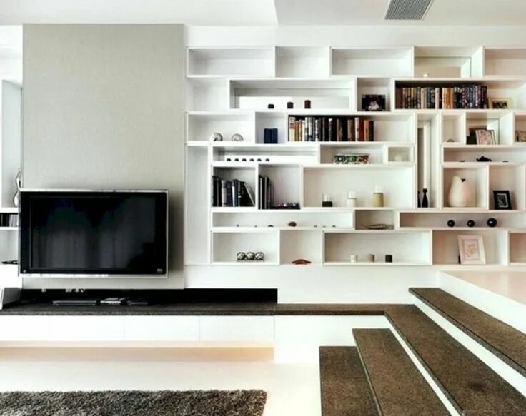 Полки в современном интерьере 8 Best Cabinet Style Ideas For Awesome Living Room Design - Freshouz Home & Arch