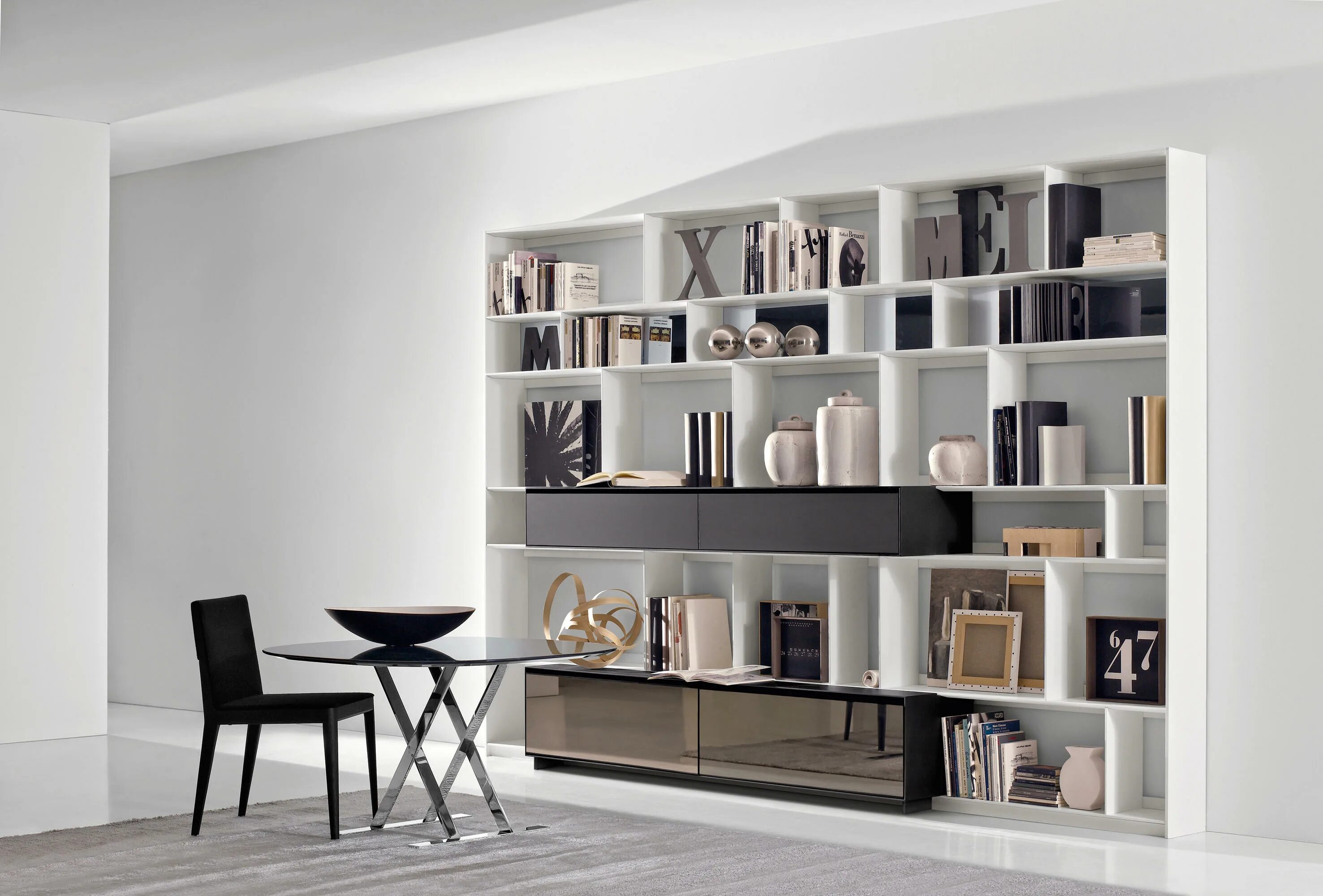 Полки в современном интерьере фото FLAT.C - Wall storage systems from B&B Italia Architonic