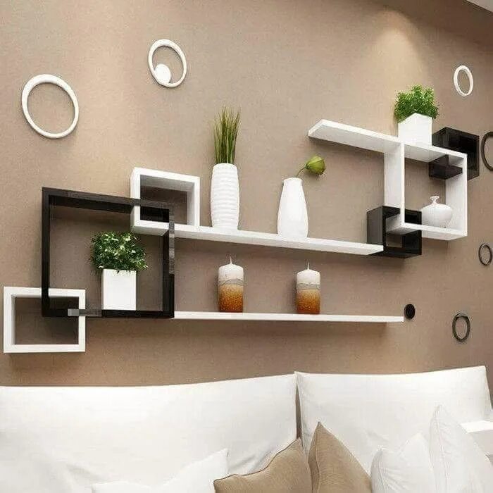 Полки в спальню настенные в интерьере Pin by Yadira M v on Repisas Floating shelves living room, Living room shelves, 