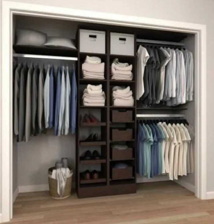 Полки встроенного шкафа фото Pin by Anja on Organization Small closet room, Master bedroom closets organizati