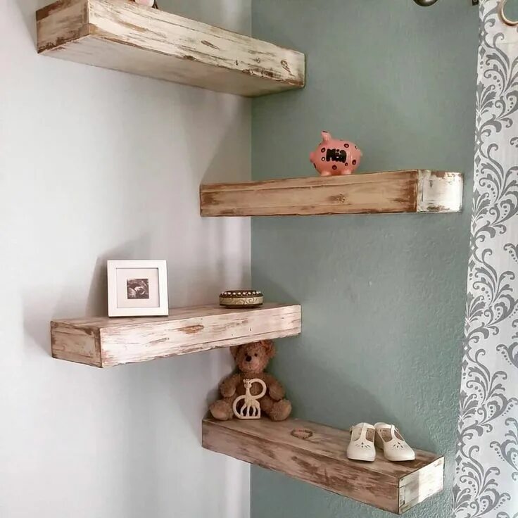 Полку на стену своими руками фото 19 Elegant and Functional DIY Corner Shelves that will Improve your Space Diy ha