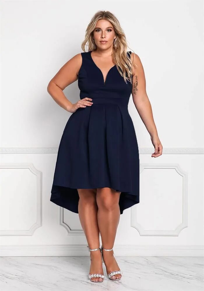 Adelle Dress in Noir Dot Plus Size Cocktail Dresses OneStopPlus Plus size cockta