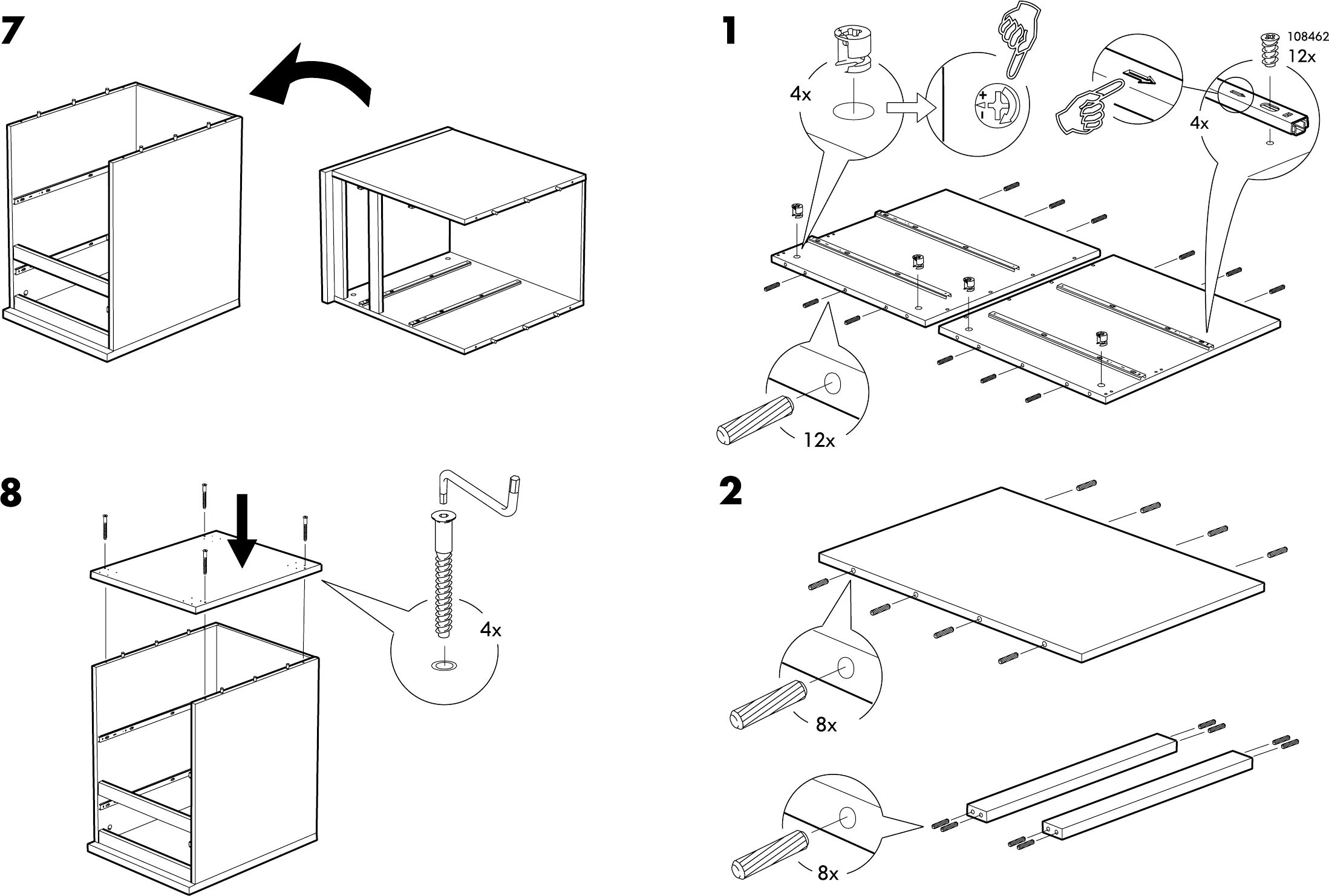 Полная инструкция по сборке Manual Ikea Jonas ladekast (page 5 of 6) (English, German, Dutch, Danish, French