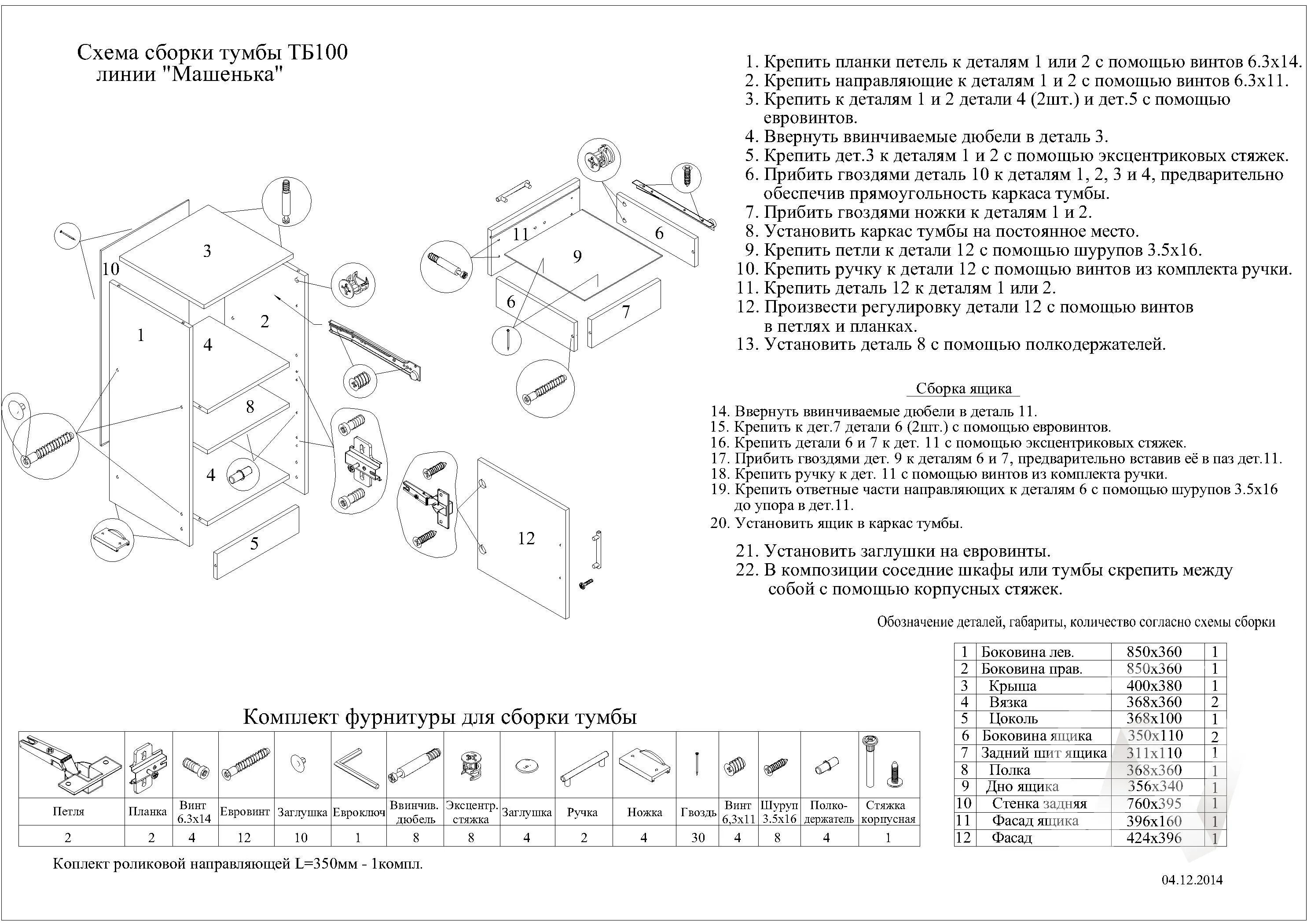 Полная инструкция по сборке Инструкция сборка тумба - найдено 89 картинок