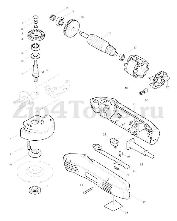 Полная схема сборки болгарки макита ga5030 Запчасти для болгарки (УШМ) MAKITA 900 - купить в Москве по ценам интернет-магаз