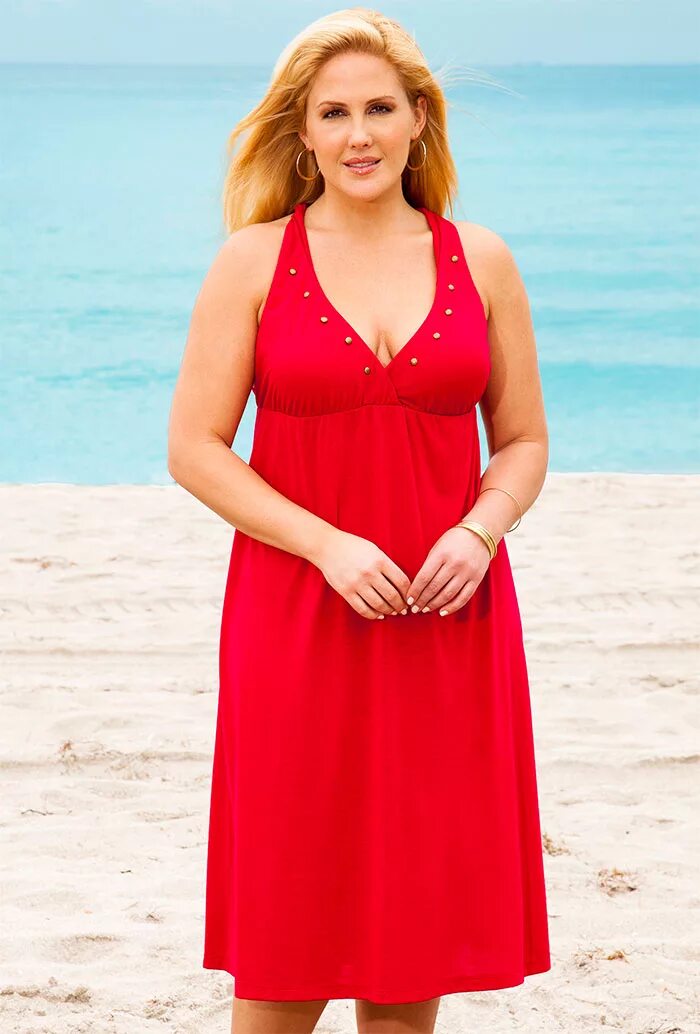 Полные руки фото Studded Raspberry Dress