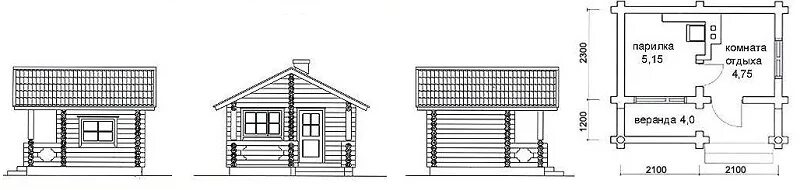 Полный чертеж бани Бани чертежи