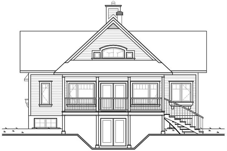 Полный чертеж дома бесплатно Traditional Homeplans - Home Plan 126-1077