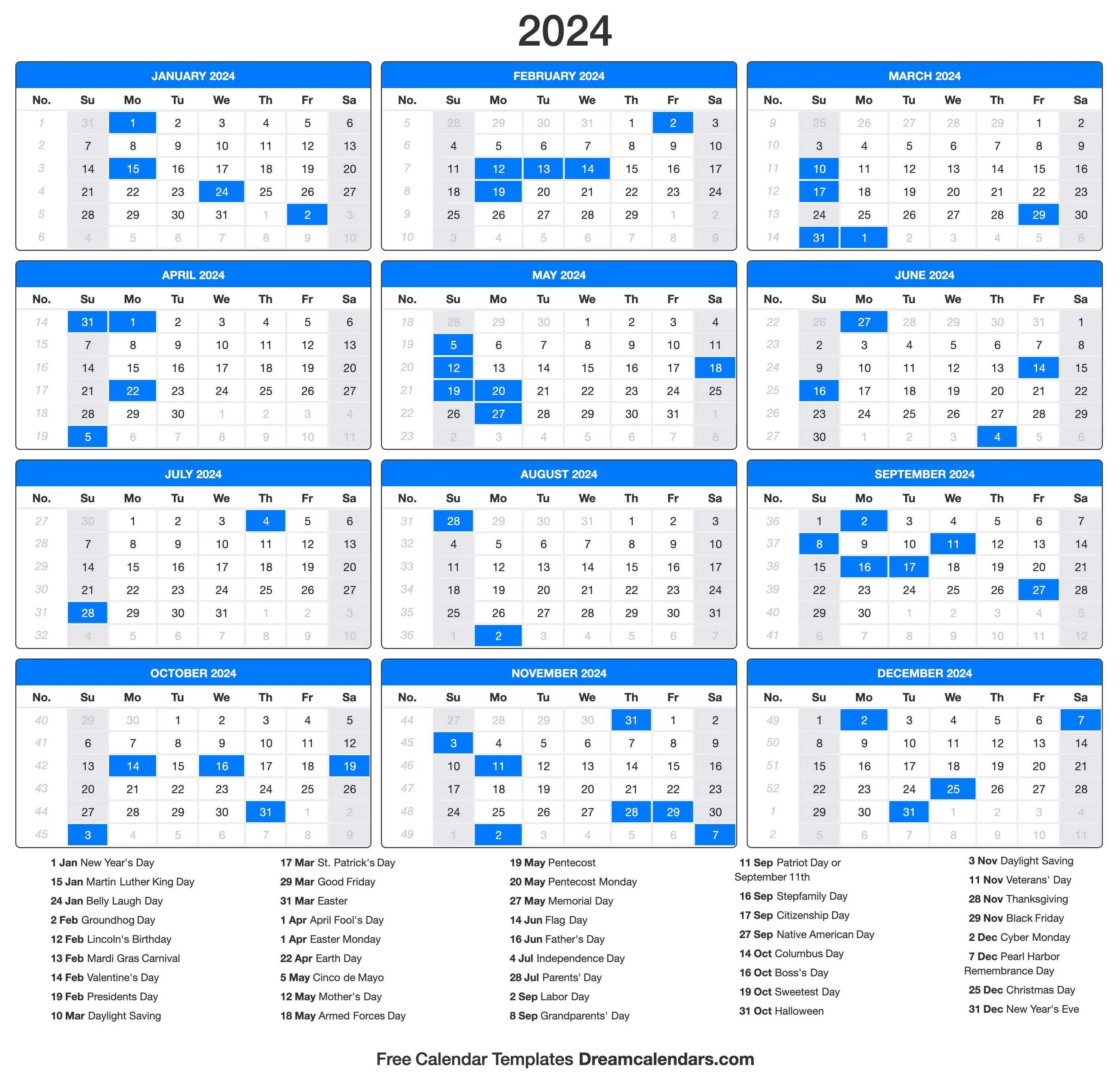 Календарь вертикальный 2024 с праздниками и выходными