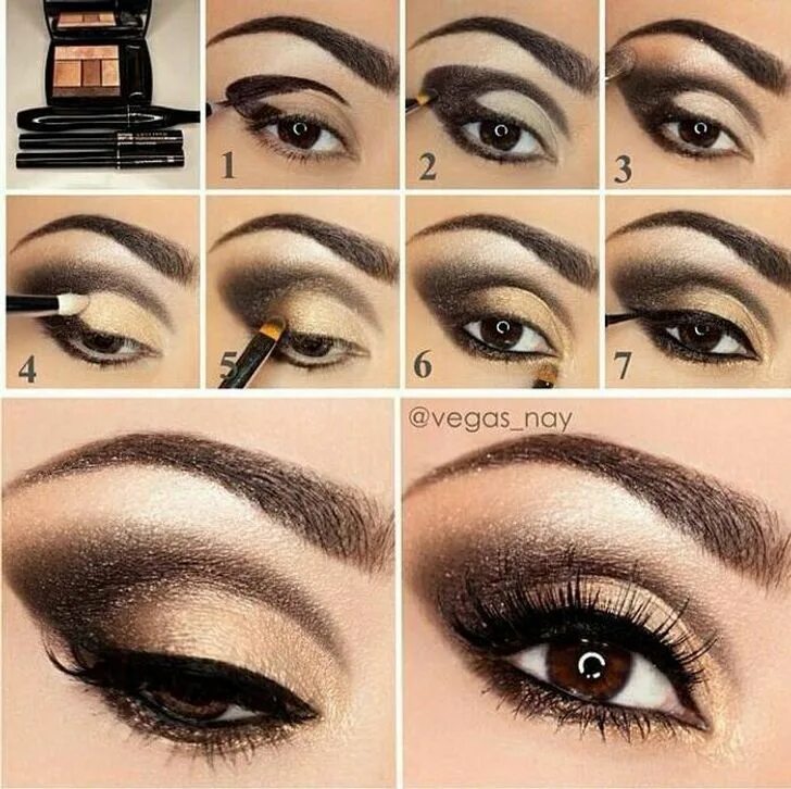 Полный макияж пошагово Inspiração. Criatividade. Admiração. Smokey eye makeup, Smokey eye makeup tutori