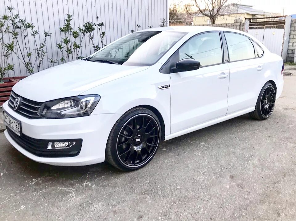 Поло диски фото Wheels 18 done ✔ - Volkswagen Polo Sedan, 1,6 л, 2016 года шины DRIVE2