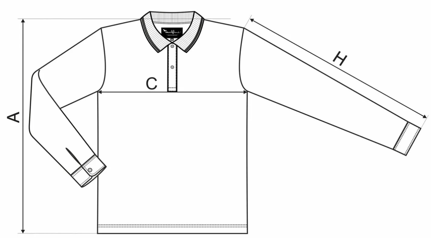 Поло с длинным рукавом выкройка Схема рубашки поло
