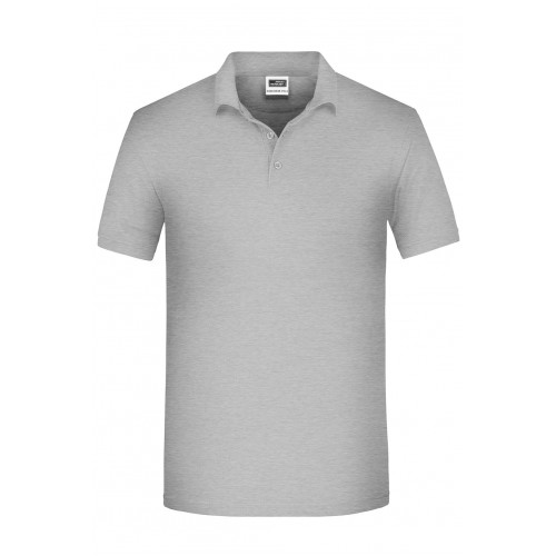 Поло серого цвета фото Рубашка поло мужская JN874 Men's BIO Workwear Polo - Серый меланж - JN874grehe