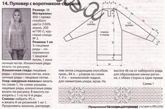 Поло спицами для женщин схемы и описание Вязание воротника поло спицами схема и описание фото Duhi-Queen.ru