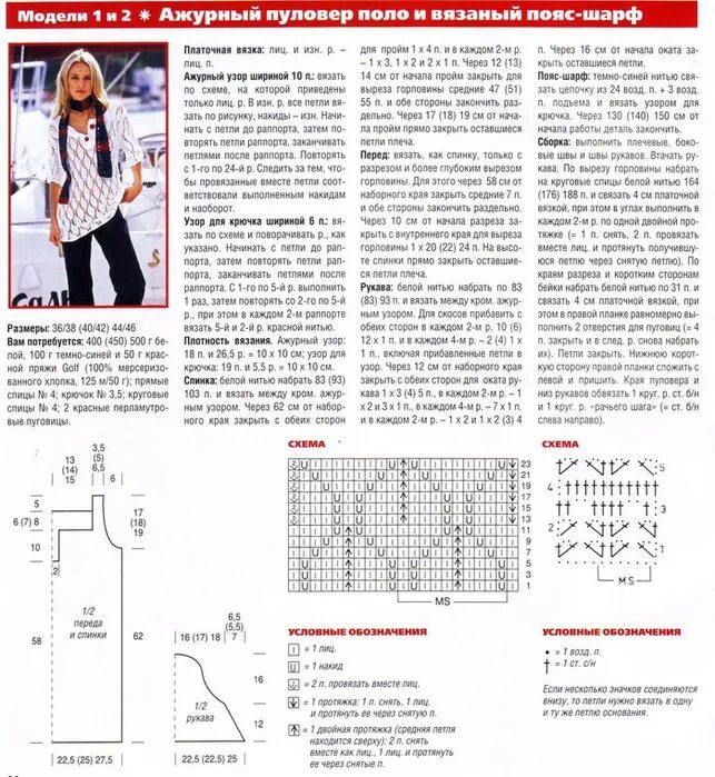 Поло спицами для женщин схемы и описание Поло вязать спицами