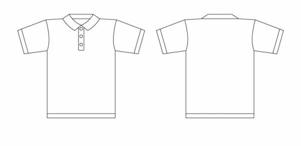 Поло выкройка детская Collar Shirt Vector Template