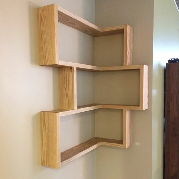 Полочка на стену своими руками фото This item is unavailable Etsy Floating corner shelves, Corner shelf design, Wall