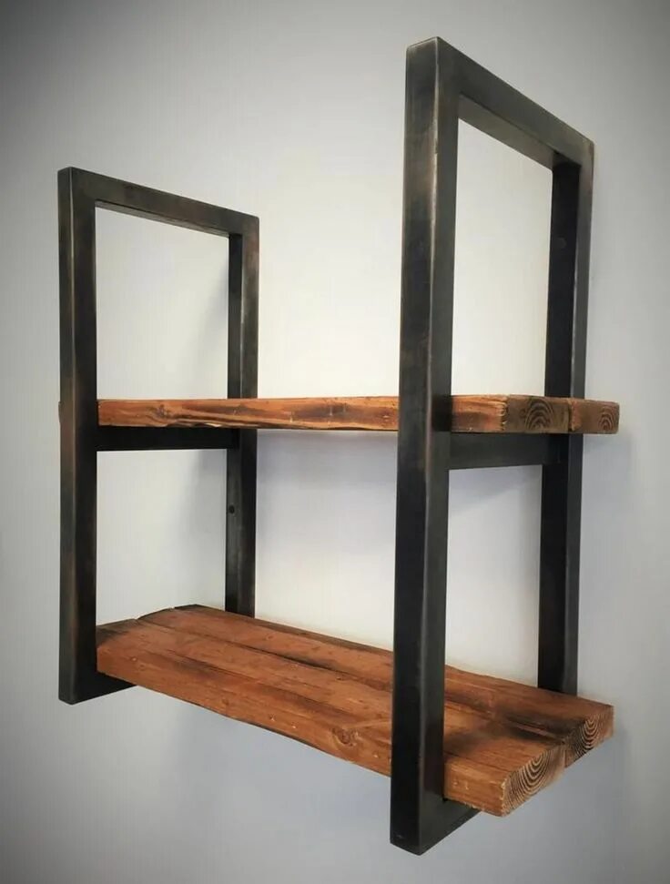 Полочка на стену в стиле лофт #woodenshelves #woodenshelf #shelfdesign #shelfideas #↗ #100 #Best ↗ 100 Best Ch