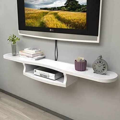 Полочка под телевизор на стену фото Wall-Mounted TV Cabinet Floating Shelf Bedroom Living Room Wall Shelf Router Sky