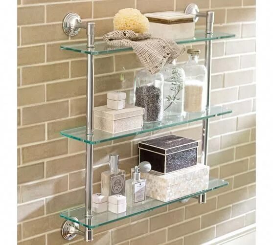 Полочка в ванной фото Mercer Triple Glass Shelf #bathroomstorage Glass shelves, Bathroom decor, Bathro