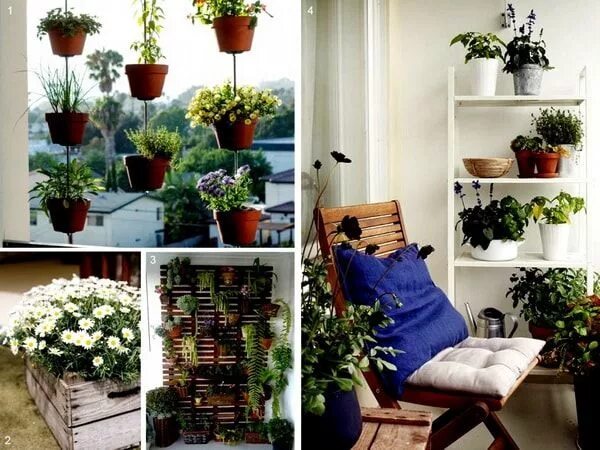 Полочки для цветов на балконе фото ▷ Ideas para decorar mini terrazas. Decoración exterior 2024 Small balcony decor