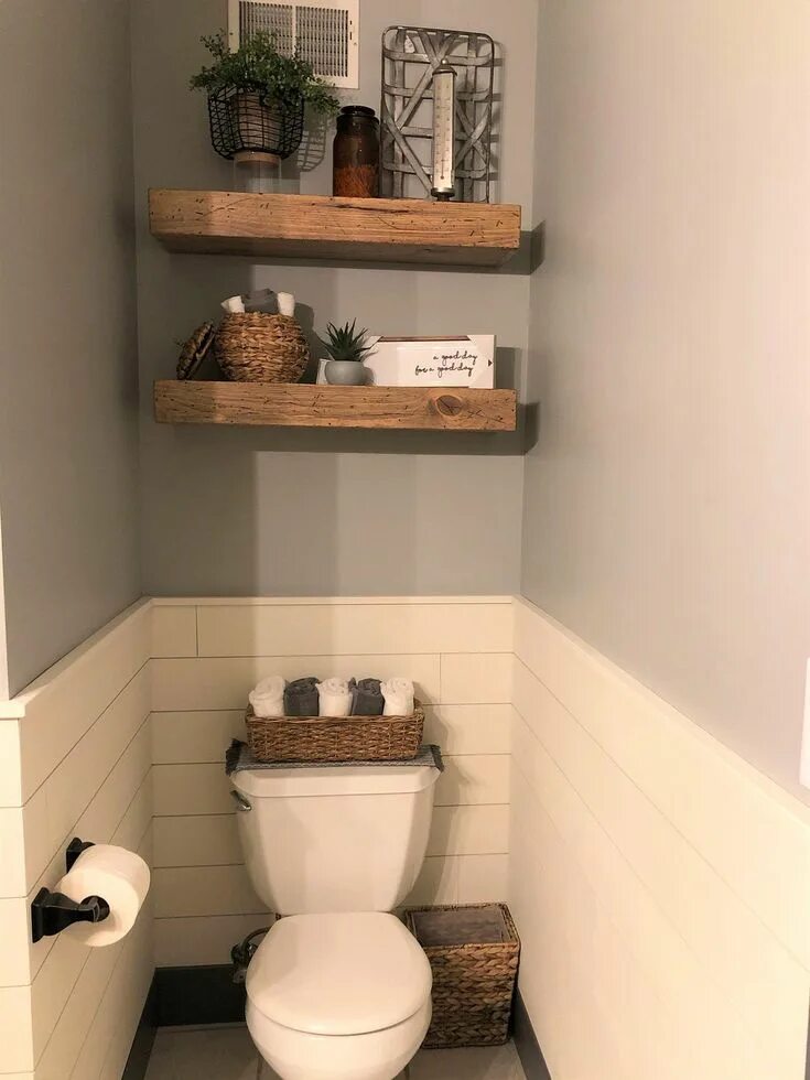 Полочки для туалета над унитазом фото Chunky Floating Shelf Farmhouse Floating Shelves Rustic Etsy Diy bathroom storag