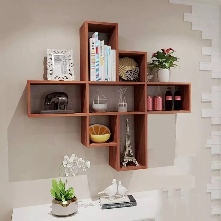 Полочки на стену фото интерьера Artesanato em Mdf: os Modelos e Inspirações mais Lindos da Internet Wall shelf d