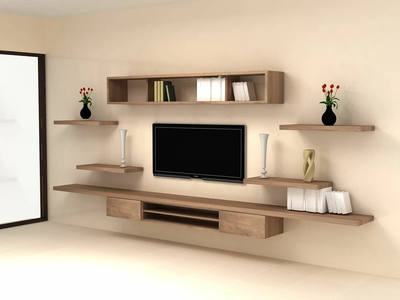 Полочки в гостиной фото Desain interior, Ide dekorasi rumah, Desain furnitur