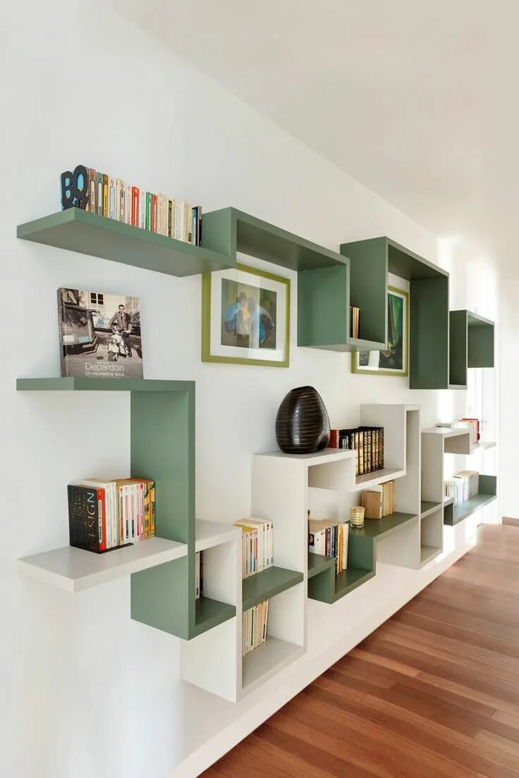 Полочки в комнату фото Wall-mounted Bookshelf LagoLinea LAGO Design Deco maison interieur, Aménagement 