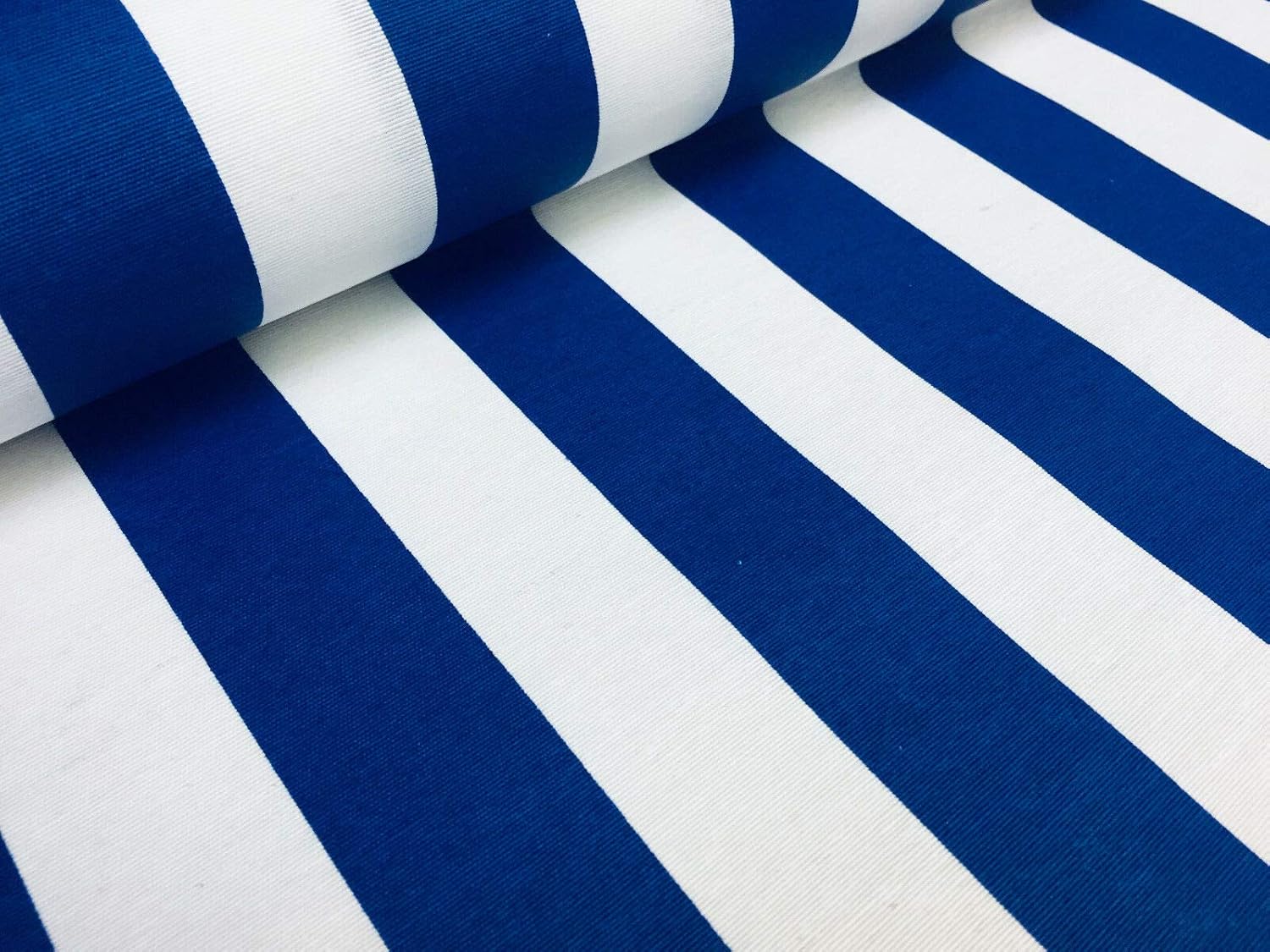 Полосатая ткань фото Striped fabric blue - Blue striped upholstery.