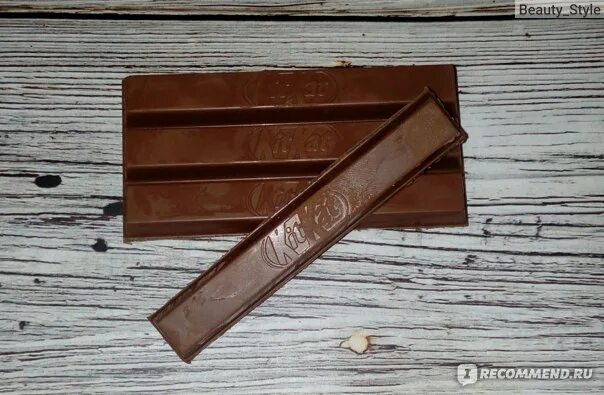 Полосатый шоколад фото Молочный шоколад Nestle KITKAT с хрустящей вафлей - "Люблю и обожаю! Молочный шо