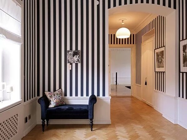 Полоска в интерьере фото Joey and Lana Make a House a Home - Striped walls, Home, Home interior design