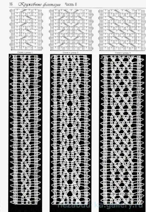 Полоски крючком со схемами простые и красивые � � � � #25 - 170 - nezabud-ka Схемы вязания крючком, Схемы вязаных крючком обра