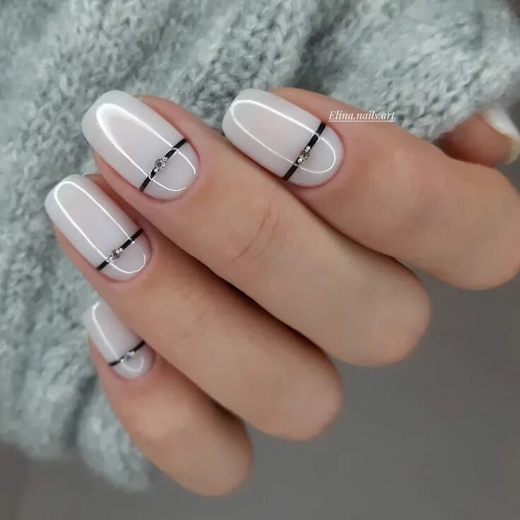 Полоски на ногтях дизайн фото 1,876 Likes, 10 Comments - Elina Mel (@elina.nails.art) on Instagram: "*\\Minima