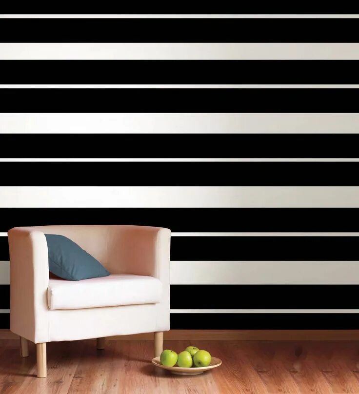 Полоски на стене в интерьере black jack stripes #walldecals #wallart #peelandstick #WallPops #wallstickers #d