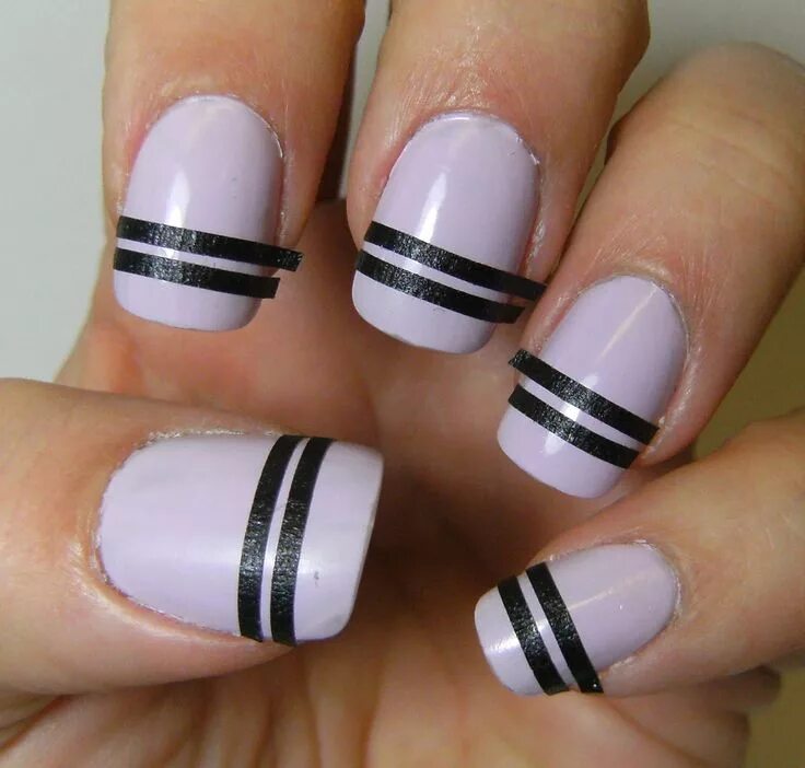 Полосы на ногтях фото awesome Модный двойной френч на ногтях (50 фото) - Идеи и новинки 2017 Nails, Na
