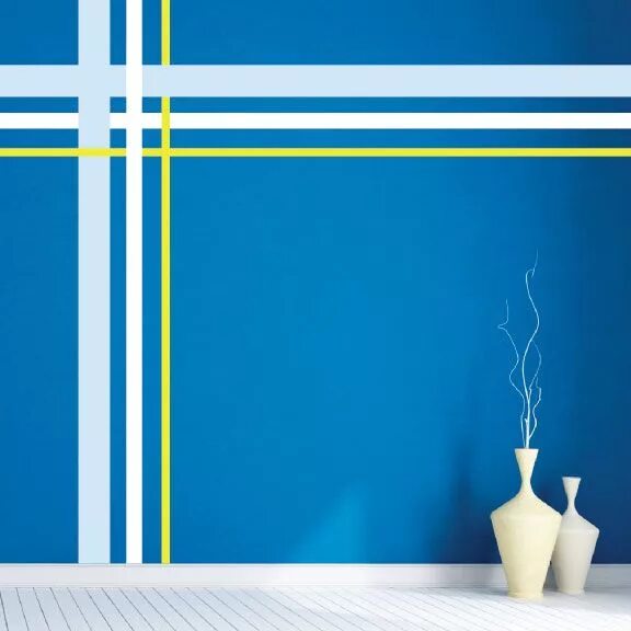 Полосы на стене декор EasyStripe ® Peel and StickWall Striping Decal Rolls Wall paint patterns, Wall p