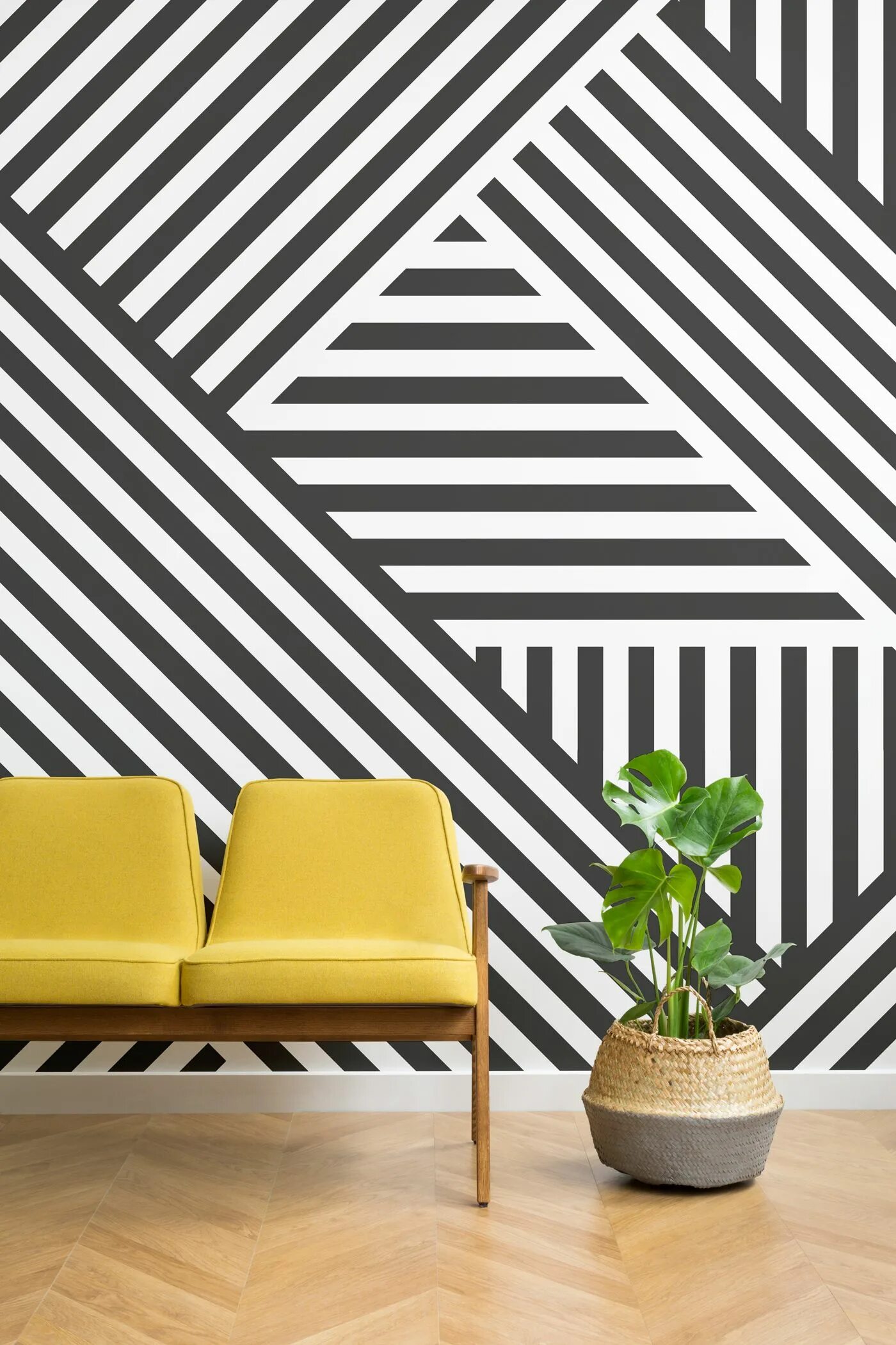 Полосы на стене декор Divert-Striped-Geometric-Wall-Mural Geometric wall paint, Wall paint designs, Ho