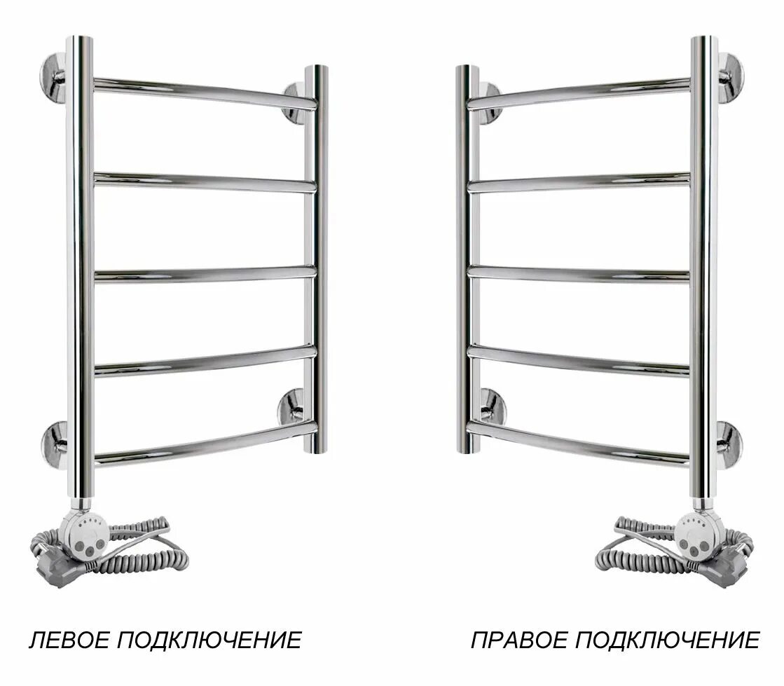 Полотенцесушитель электрический левое подключение купить Электрический полотенцесушитель с терморегулятором Abelone Дуга 600x430