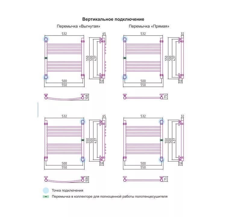 Полотенцесушитель межосевое 450 мм нижнее подключение Водяной полотенцесушитель Сунержа Богема с полкой 500х500