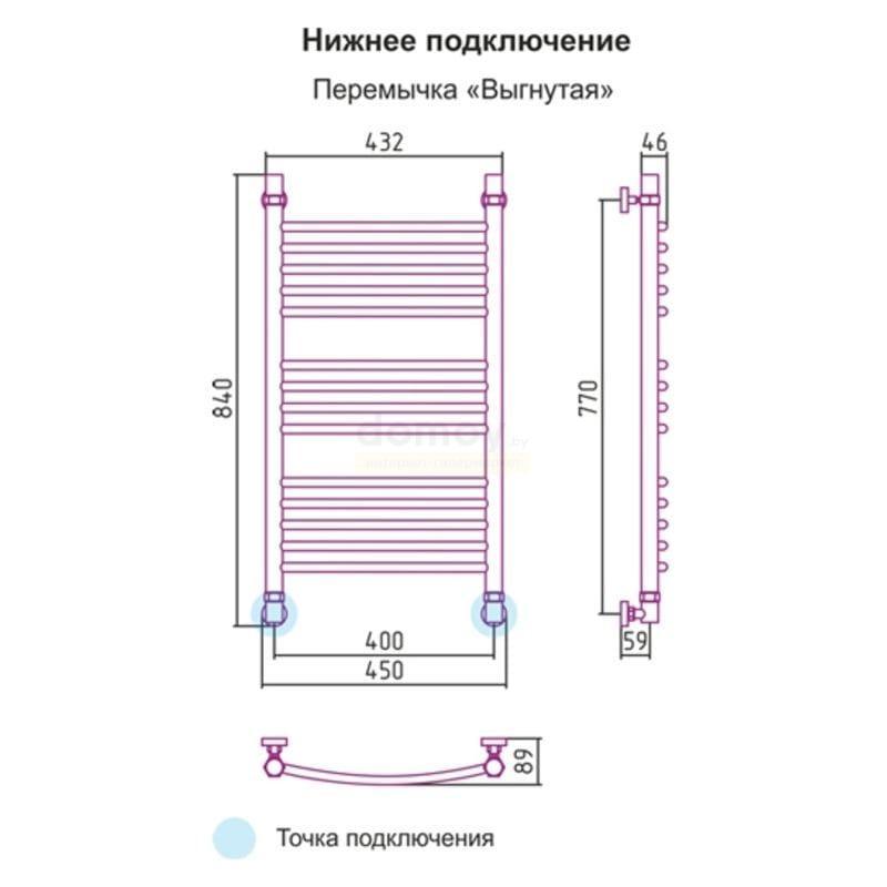 Полотенцесушитель нижнее подключение 40 см Полотенцесушитель водяной Сунержа Богема 80x40 купить, цена, описание, отзывы