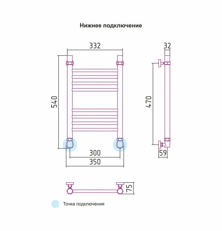 Полотенцесушитель сунержа электрический подключение Водяной полотенцесушитель Сунержа Богема 500х300