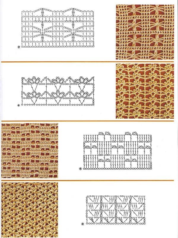 Полотно крючком со схемами Àlbum de puntos coleccionables para tejer en crochet Схемы вязаных крючком обрам