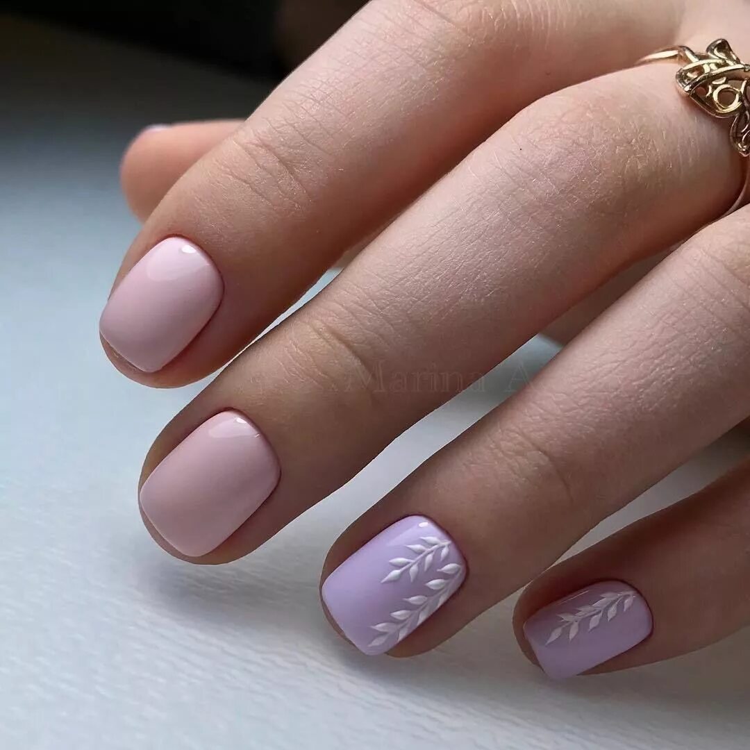 Половинчатый маникюр на короткие ногти фото Pin on Маникюр Nail art designs, Manicure, Pretty nails