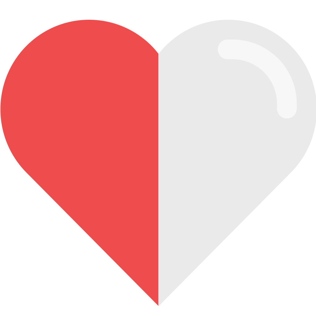 Половинка сердце фото Heart, love, bookmarks, favorites, half heart icon - Download on Iconfinder